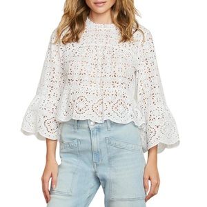 Veronica Beard Emmalyn eyelet blouse size 2